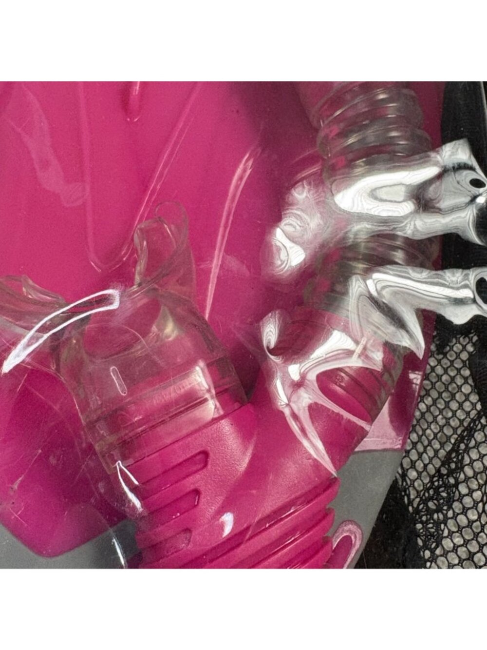 US Divers Pro Silicone Women Snorkeling Set Pink Gray Small Medium New - Picture 6 of 8